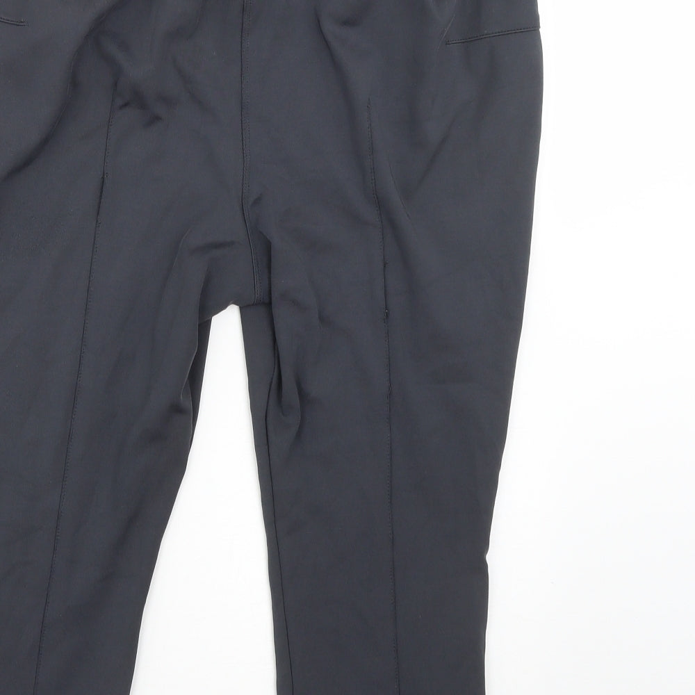Magi Fit Womens Grey  Polyester Cropped Leggings Size 16