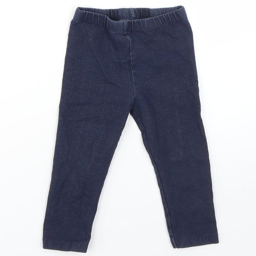Preworn Boys Blue  Cotton Jogger Jeans Size 12-18 Months