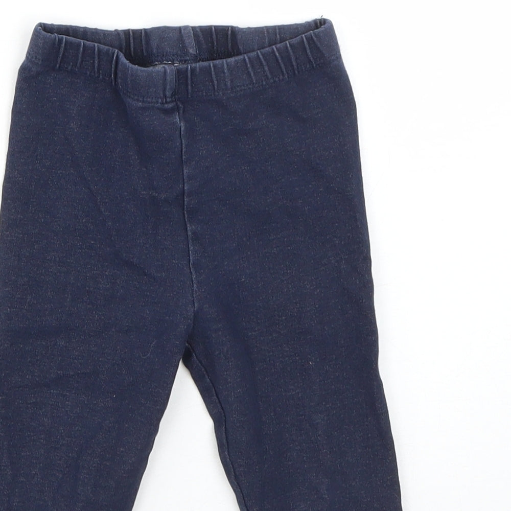 Preworn Boys Blue  Cotton Jogger Jeans Size 12-18 Months