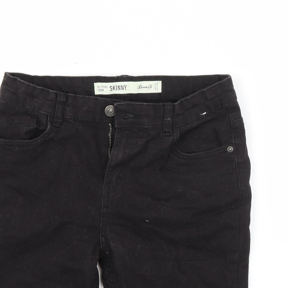 Denim Co Boys Black  Cotton Utility Shorts Size 12-13 Years  Regular