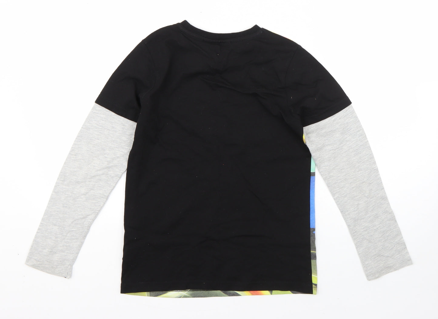 LEGO Boys Black  Cotton Basic T-Shirt Size 9-10 Years Round Neck  - ninjago