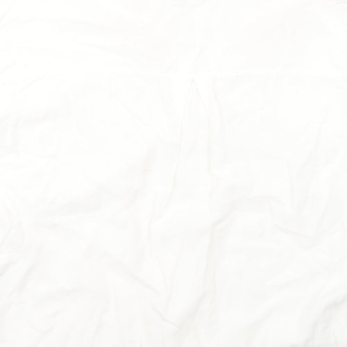Warehouse Womens White  Viscose Basic Blouse Size 8 V-Neck