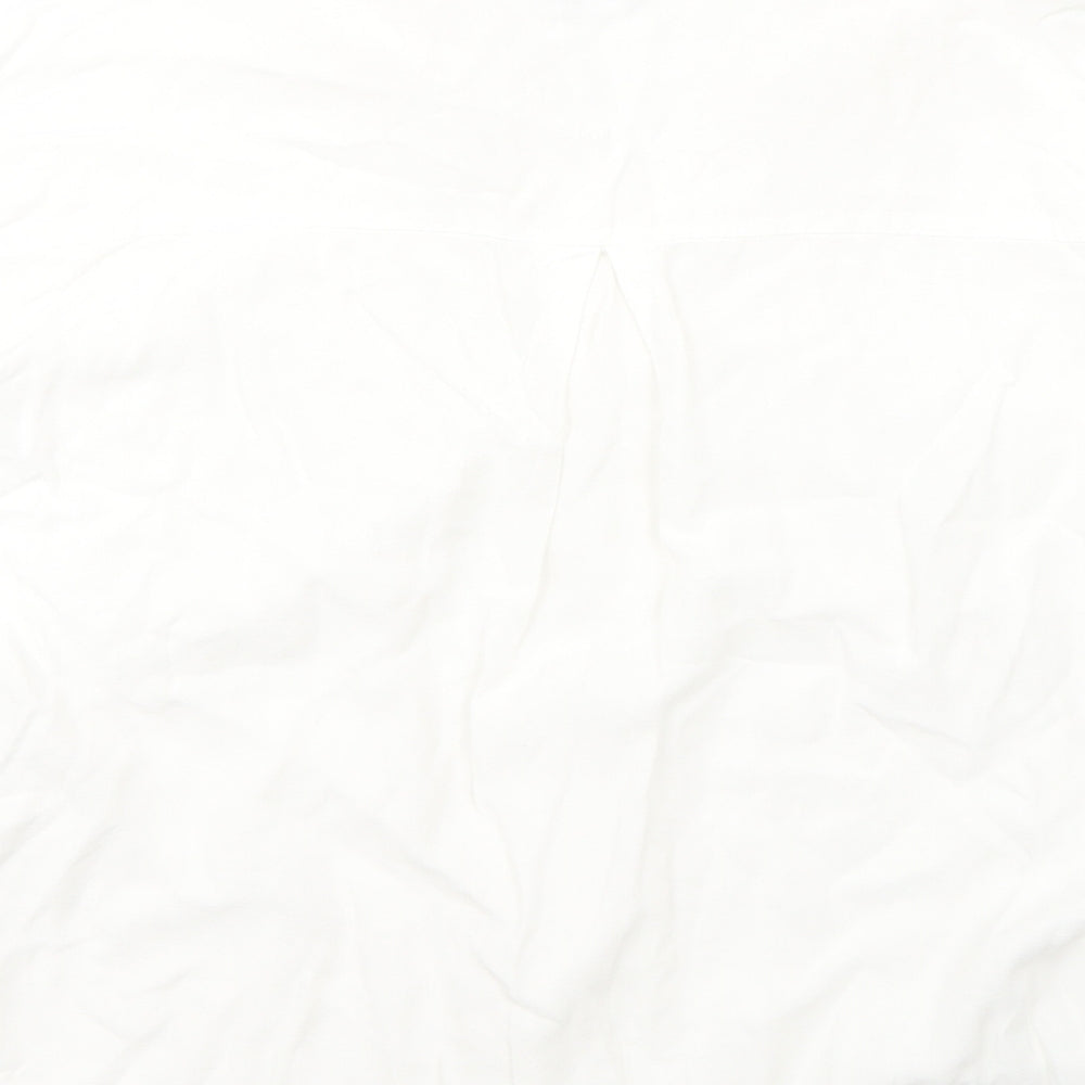 Warehouse Womens White  Viscose Basic Blouse Size 8 V-Neck