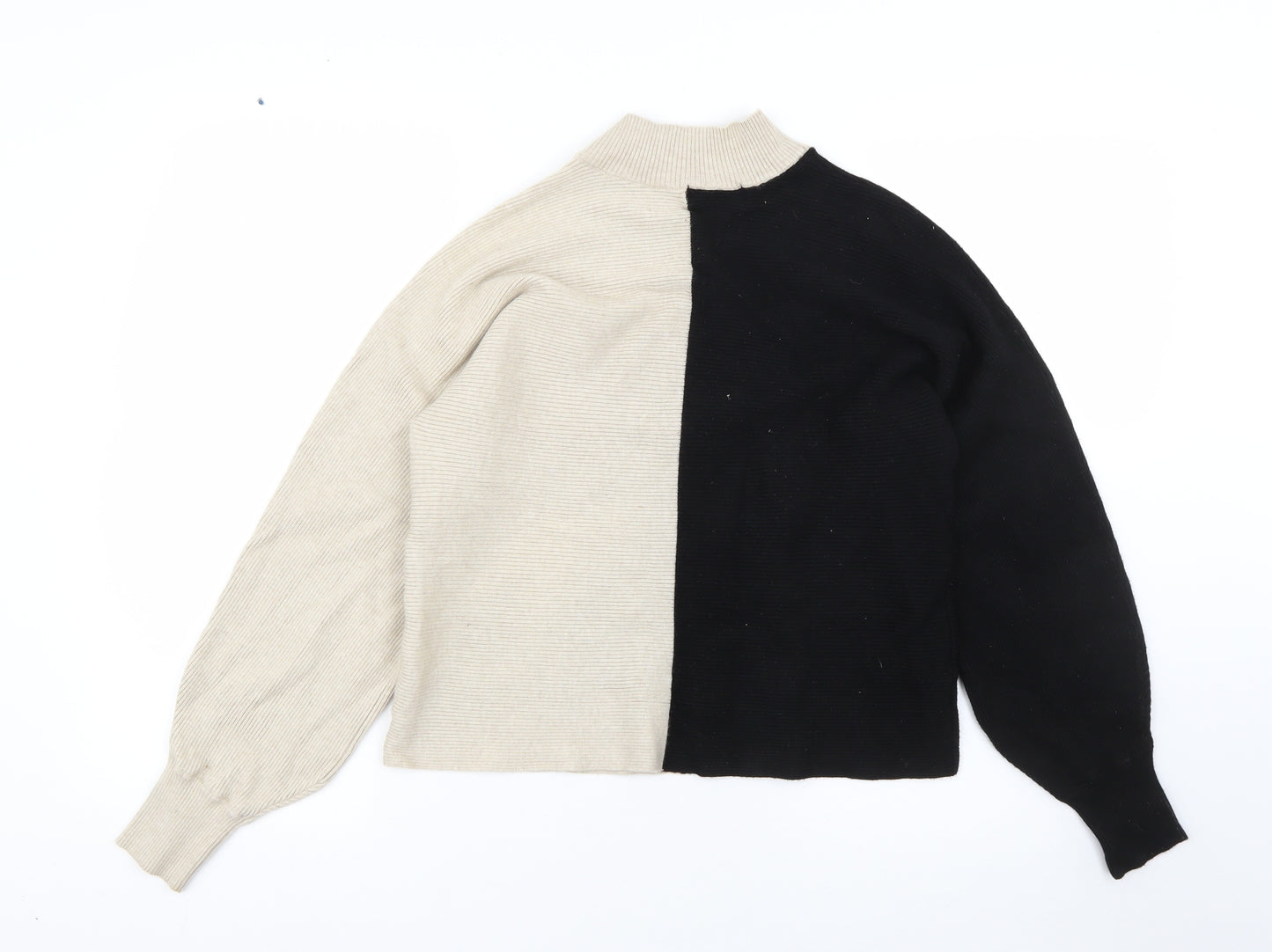 F&F Womens Multicoloured High Neck  Viscose Pullover Jumper Size 10