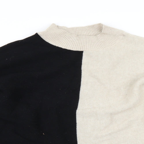 F&F Womens Multicoloured High Neck  Viscose Pullover Jumper Size 10