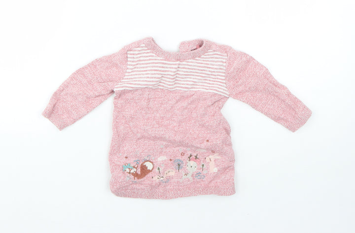 TU Baby Red Cotton Pullover Jumper Size 0-3 Months