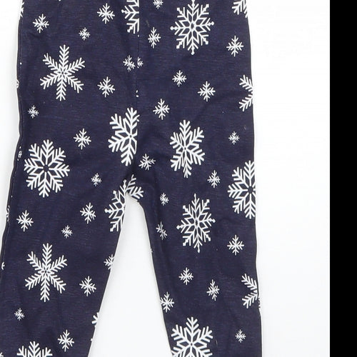 Baby Baby Blue  Cotton  Pyjama Pants Size 6-9 Months   - christmas