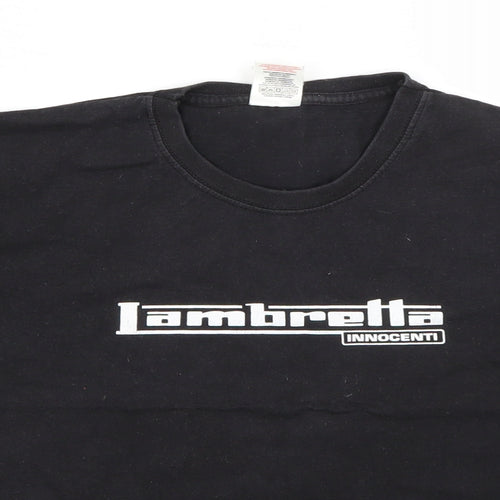 Fruit of the Loom Girls Black  Cotton Basic T-Shirt Size 7-8 Years Round Neck