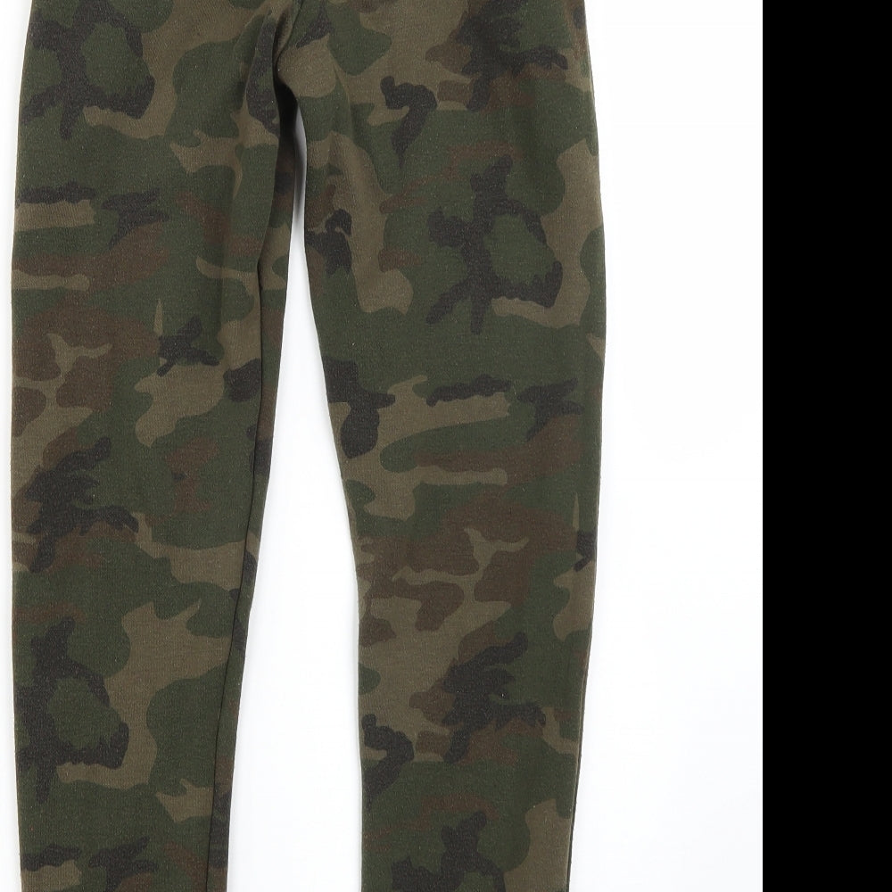 Primark Boys Green Camouflage Cotton Jogger Trousers Size 10-11 Years  Regular Drawstring
