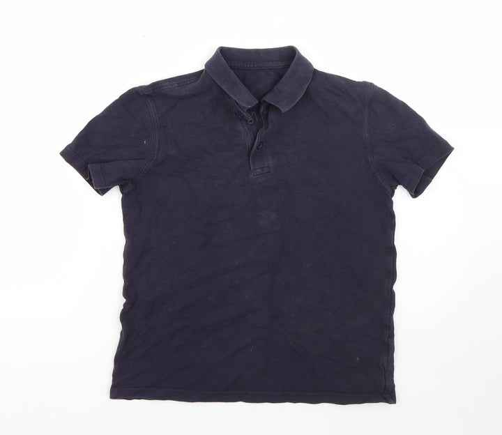 George Boys Blue  Cotton Basic Polo Size 10-11 Years Collared