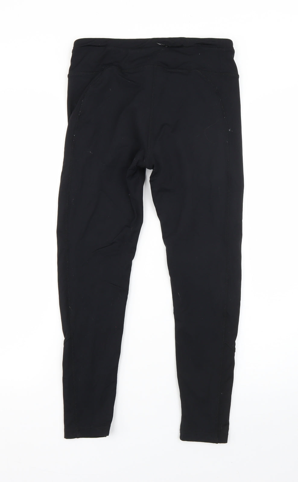 USA Pro Womens Black  Nylon Compression Leggings Size 10 L21 in Regular