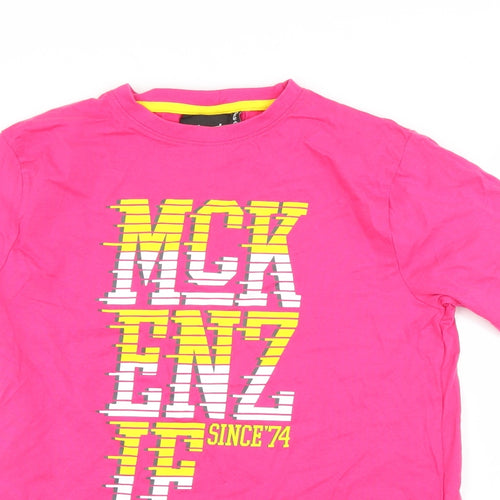 McKenzie Girls Pink  Cotton Basic T-Shirt Size 14-15 Years Round Neck