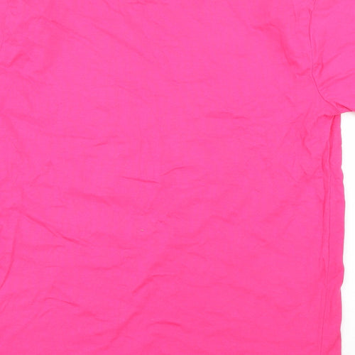 McKenzie Girls Pink  Cotton Basic T-Shirt Size 14-15 Years Round Neck