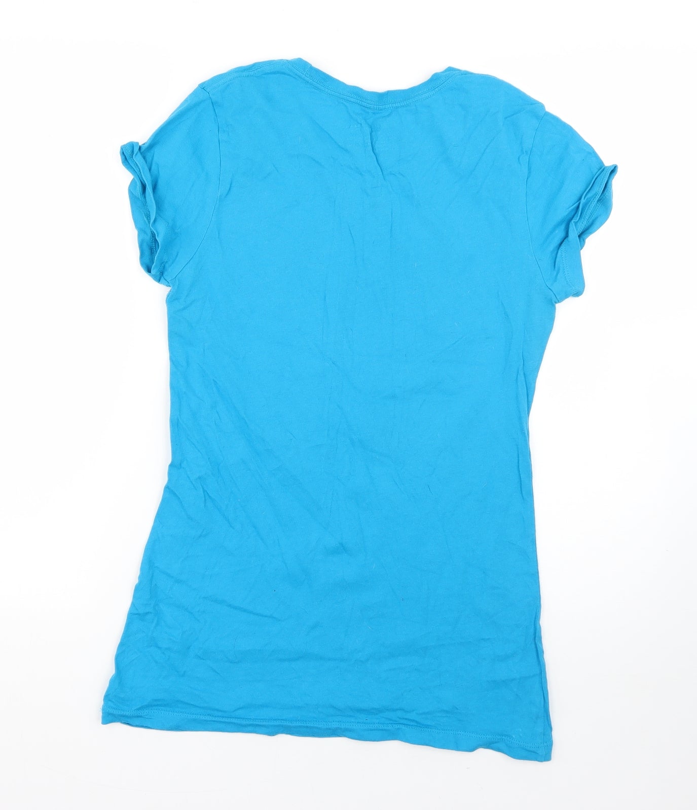 Hard Rock Cafe Womens Blue  Cotton Basic T-Shirt Size M Round Neck - orlando