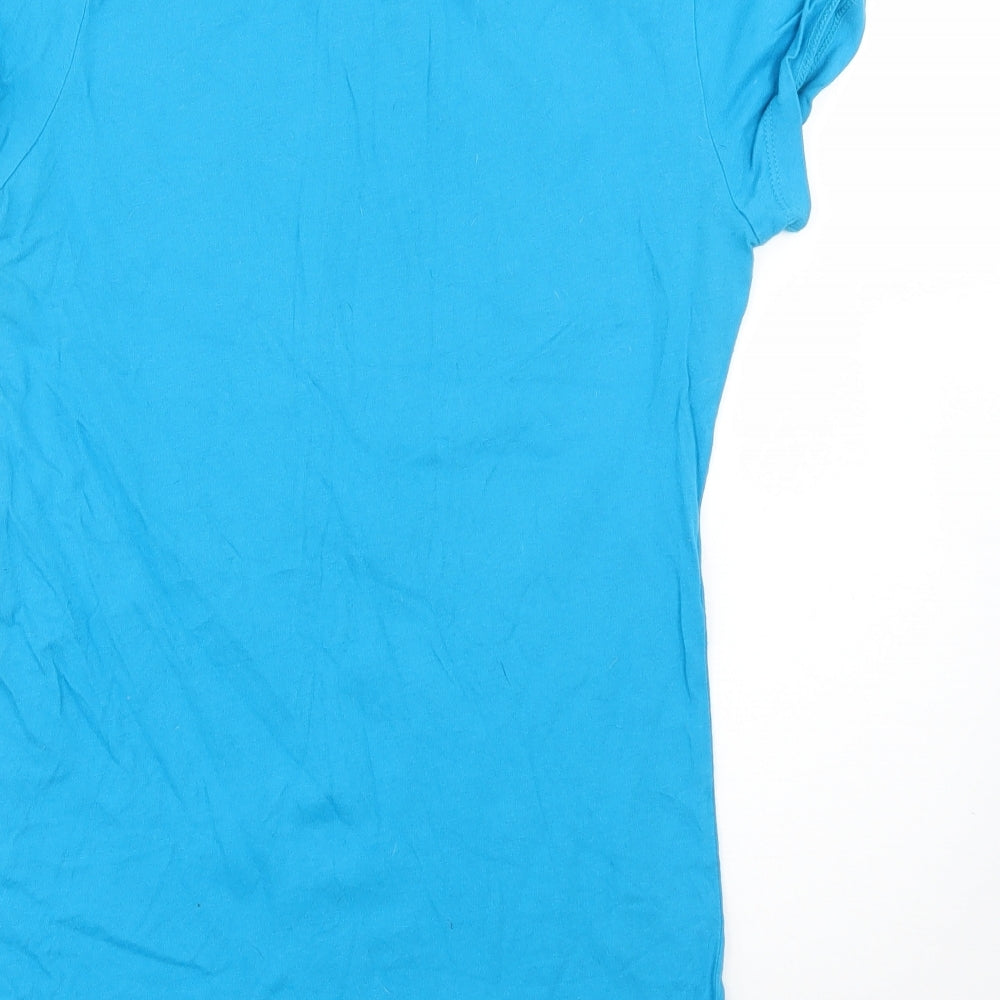 Hard Rock Cafe Womens Blue  Cotton Basic T-Shirt Size M Round Neck - orlando