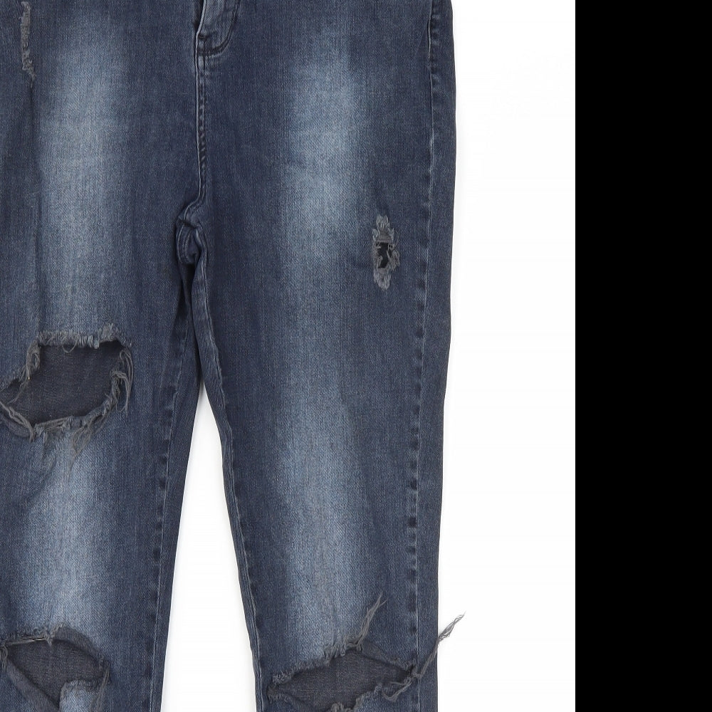 Very Womens Blue  Cotton Skinny Jeans Size 18 L28 in Regular