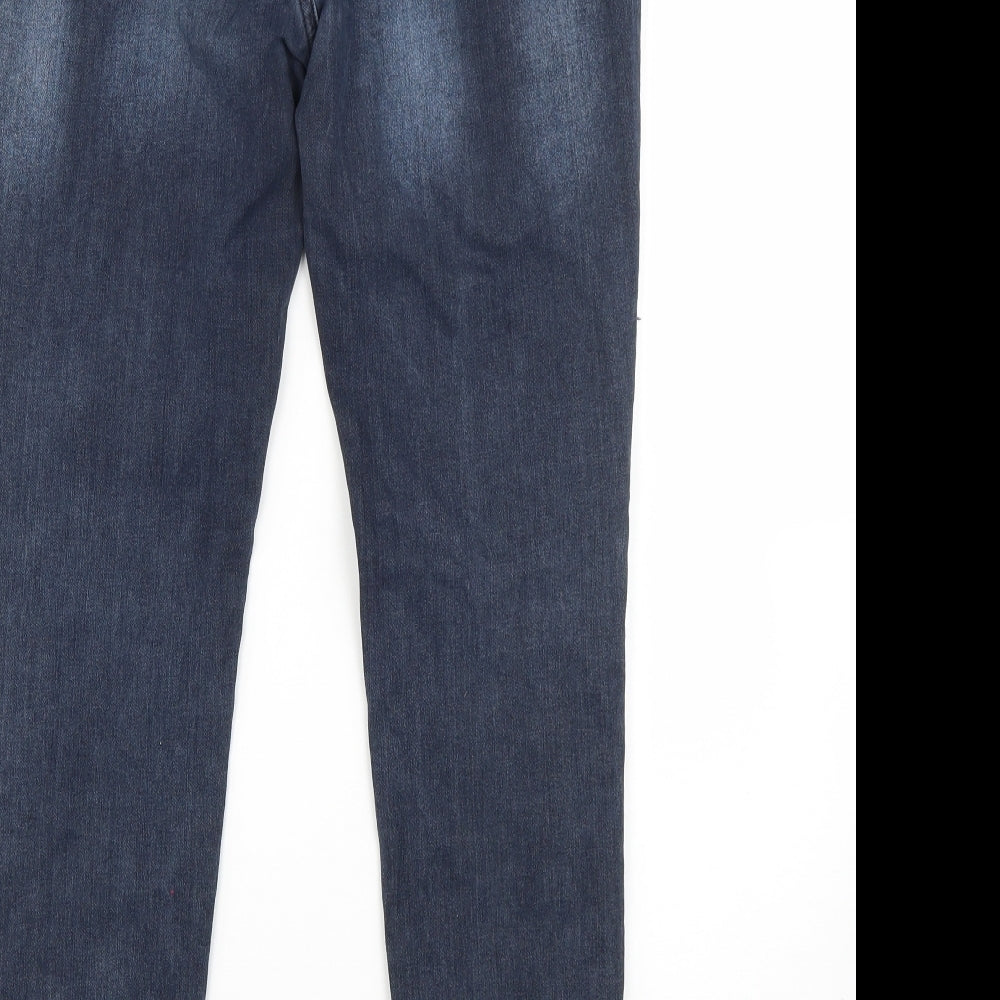 Very Womens Blue  Cotton Skinny Jeans Size 18 L28 in Regular
