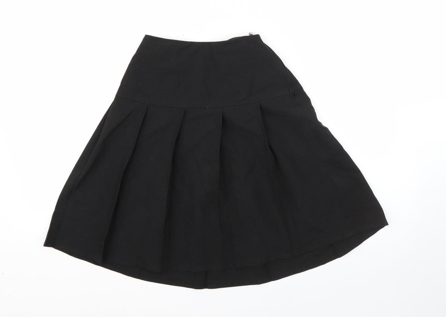 M&S Girls Black  Polyester Skater Skirt Size 11-12 Years  Regular