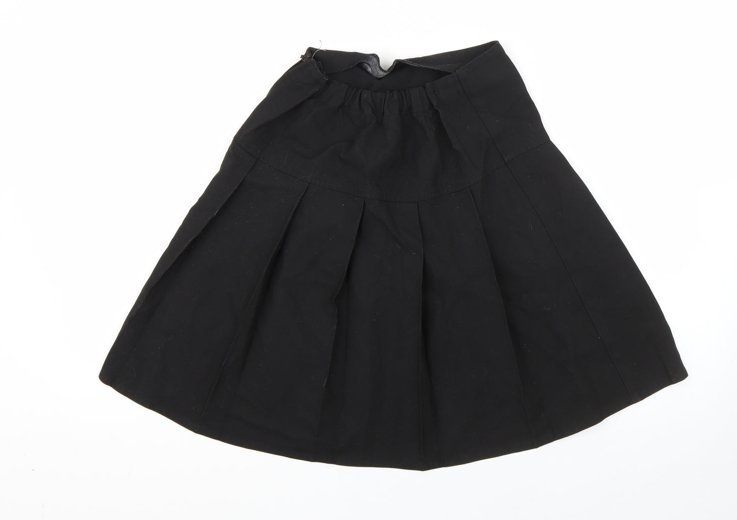 M&S Girls Black  Polyester Skater Skirt Size 11-12 Years  Regular