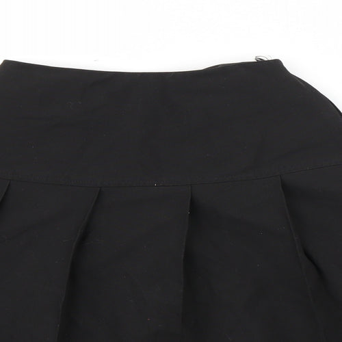 M&S Girls Black  Polyester Skater Skirt Size 11-12 Years  Regular