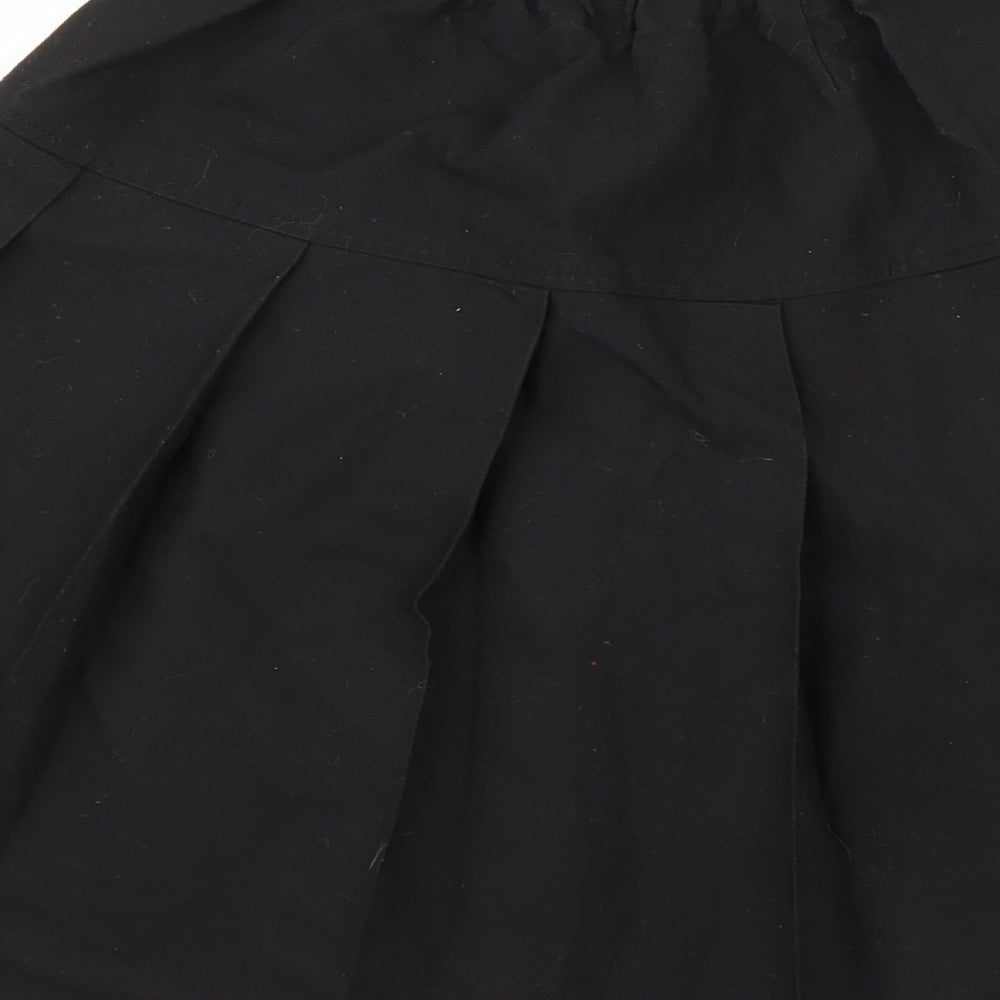 M&S Girls Black  Polyester Skater Skirt Size 11-12 Years  Regular