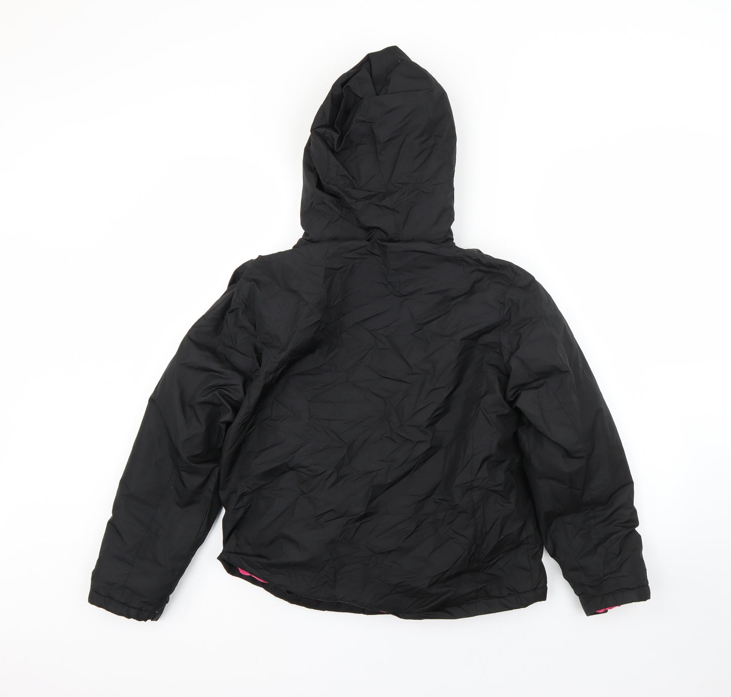 Crane Girls Black   Rain Coat Jacket Size 11-12 Years