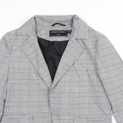 Covent Garden Womens Grey Houndstooth  Jacket Coat Size 10