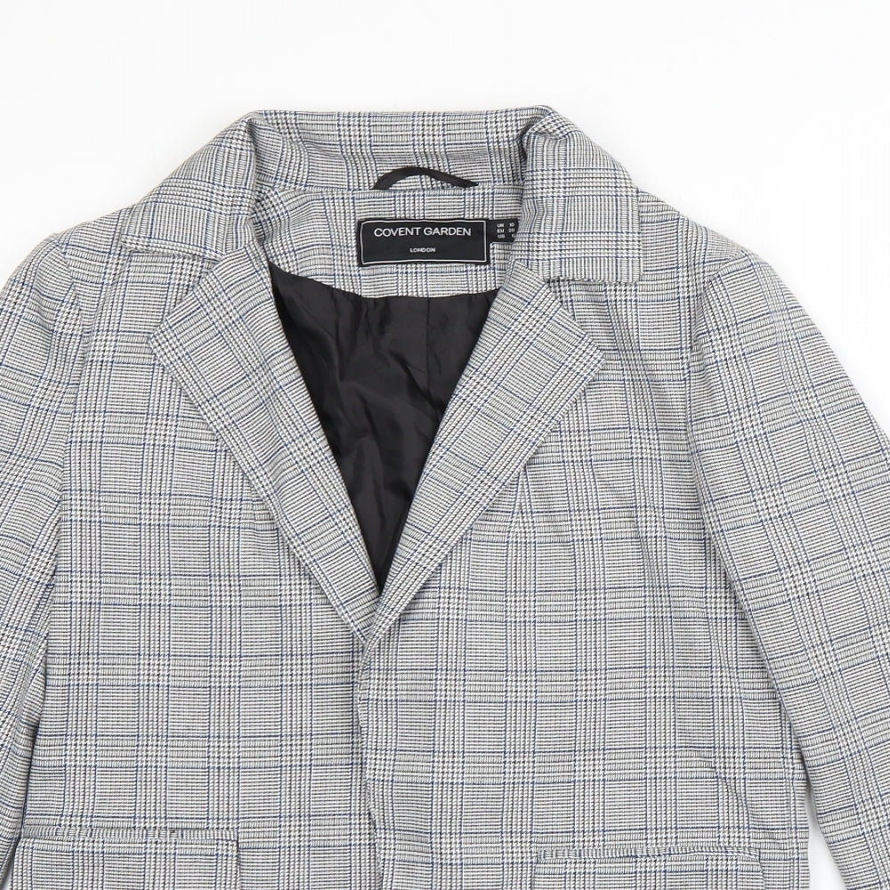 Covent Garden Womens Grey Houndstooth  Jacket Coat Size 10