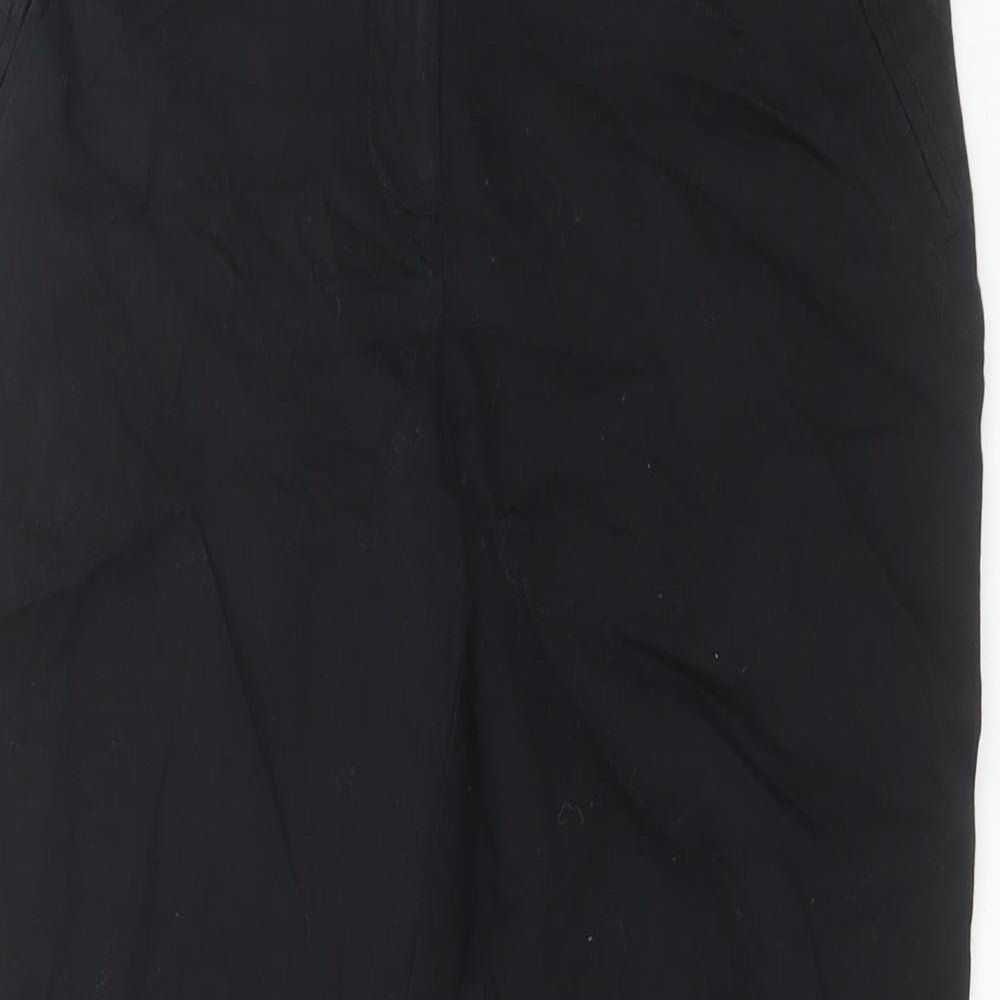 Dorothy Perkins Womens Black  Cotton Dress Pants Trousers Size 8 L25 in Regular