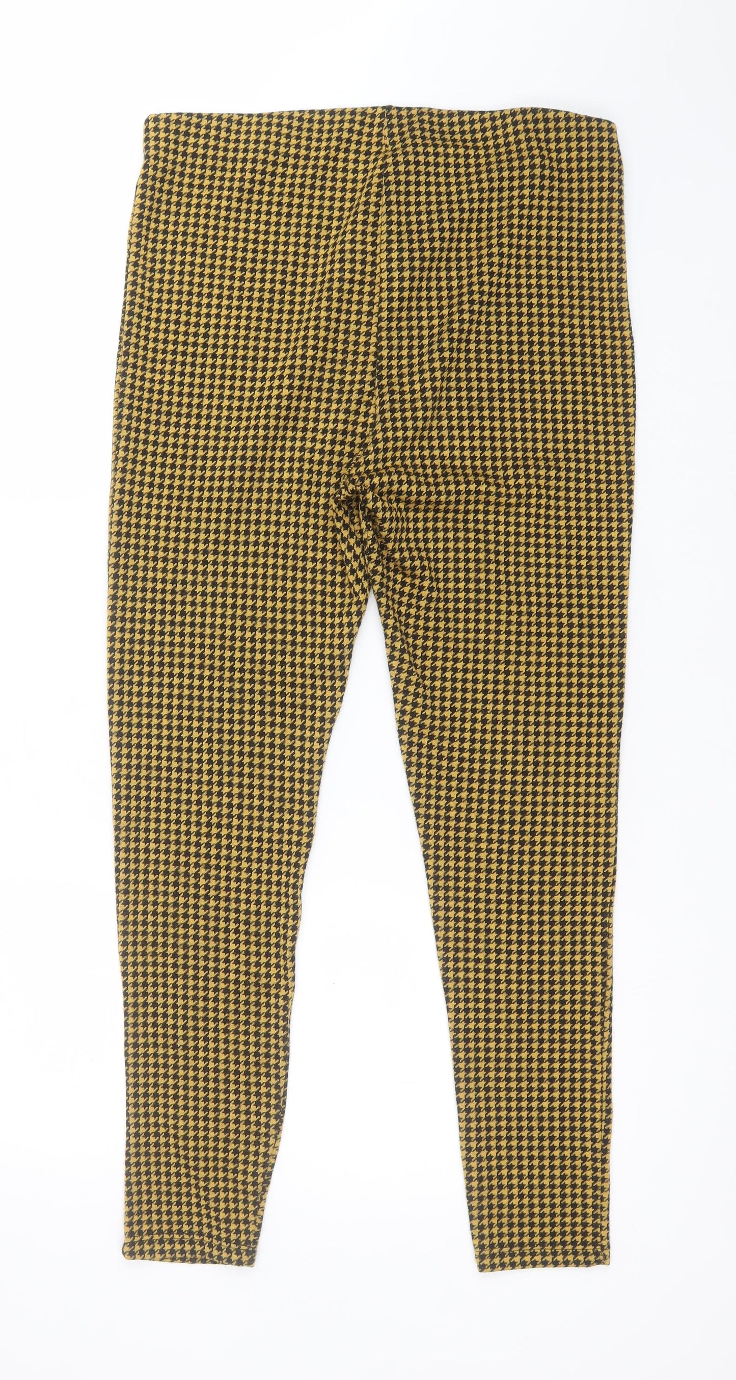 New Look Womens Multicoloured Houndstooth Polyester  Leggings Size 16 L29 in