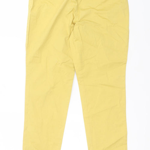 Gap Womens Yellow  Cotton Chino Trousers Size 6 L26 in Regular