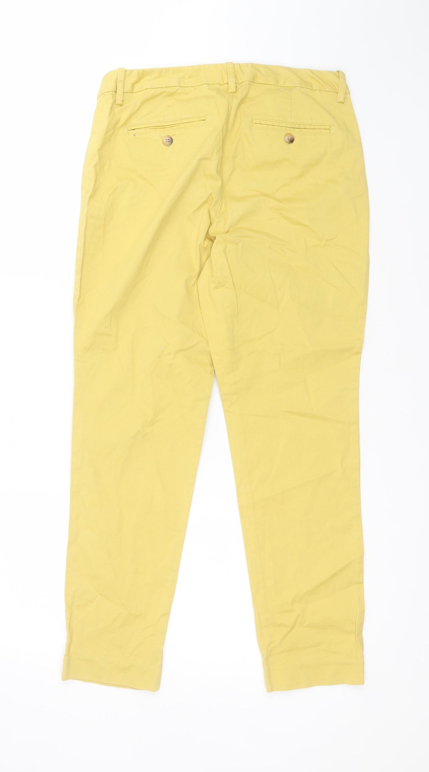 Gap Womens Yellow  Cotton Chino Trousers Size 6 L26 in Regular