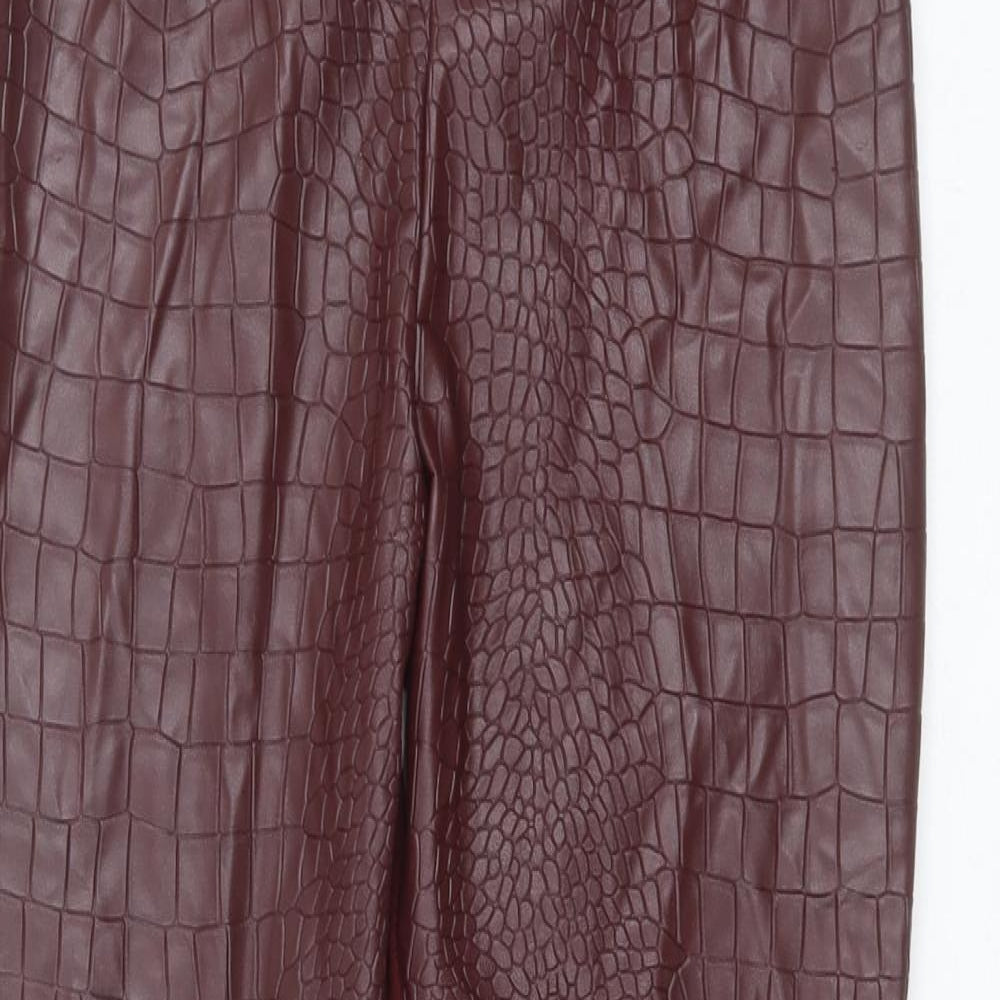 Principles Womens Red Animal Print Polyester  Leggings Size 12 L26 in