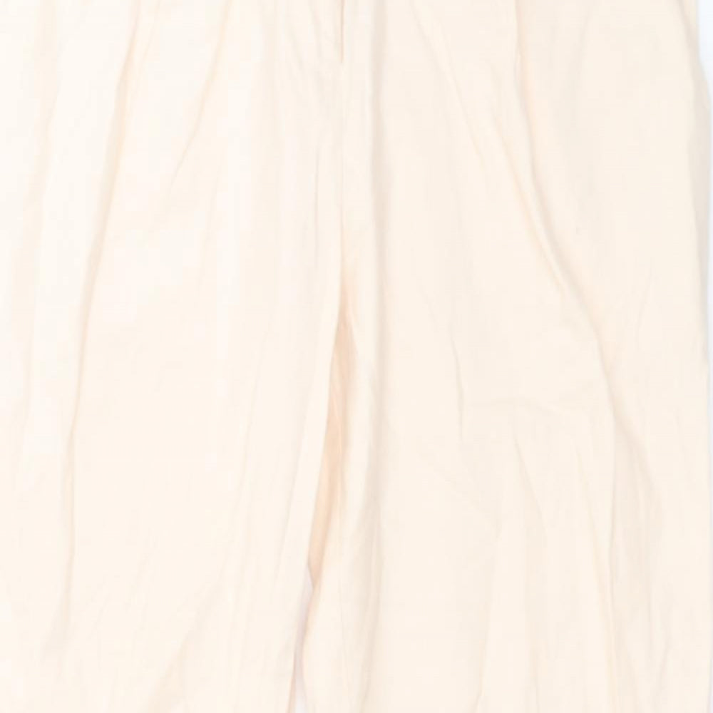 Topshop Womens Pink  Cotton Carrot Trousers Size 10 L27 in Regular