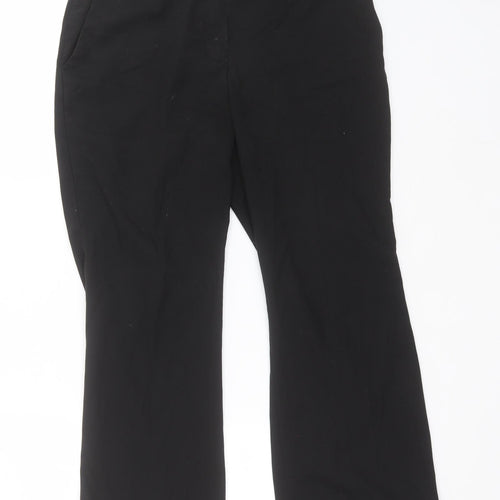 NEXT Womens Black  Polyester Carrot Trousers Size 12 L26 in Regular