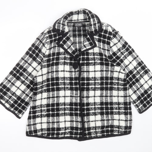 CASAMIA Womens Multicoloured Check Acrylic Jacket Suit Jacket Size M