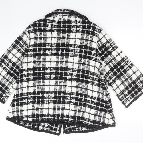 CASAMIA Womens Multicoloured Check Acrylic Jacket Suit Jacket Size M
