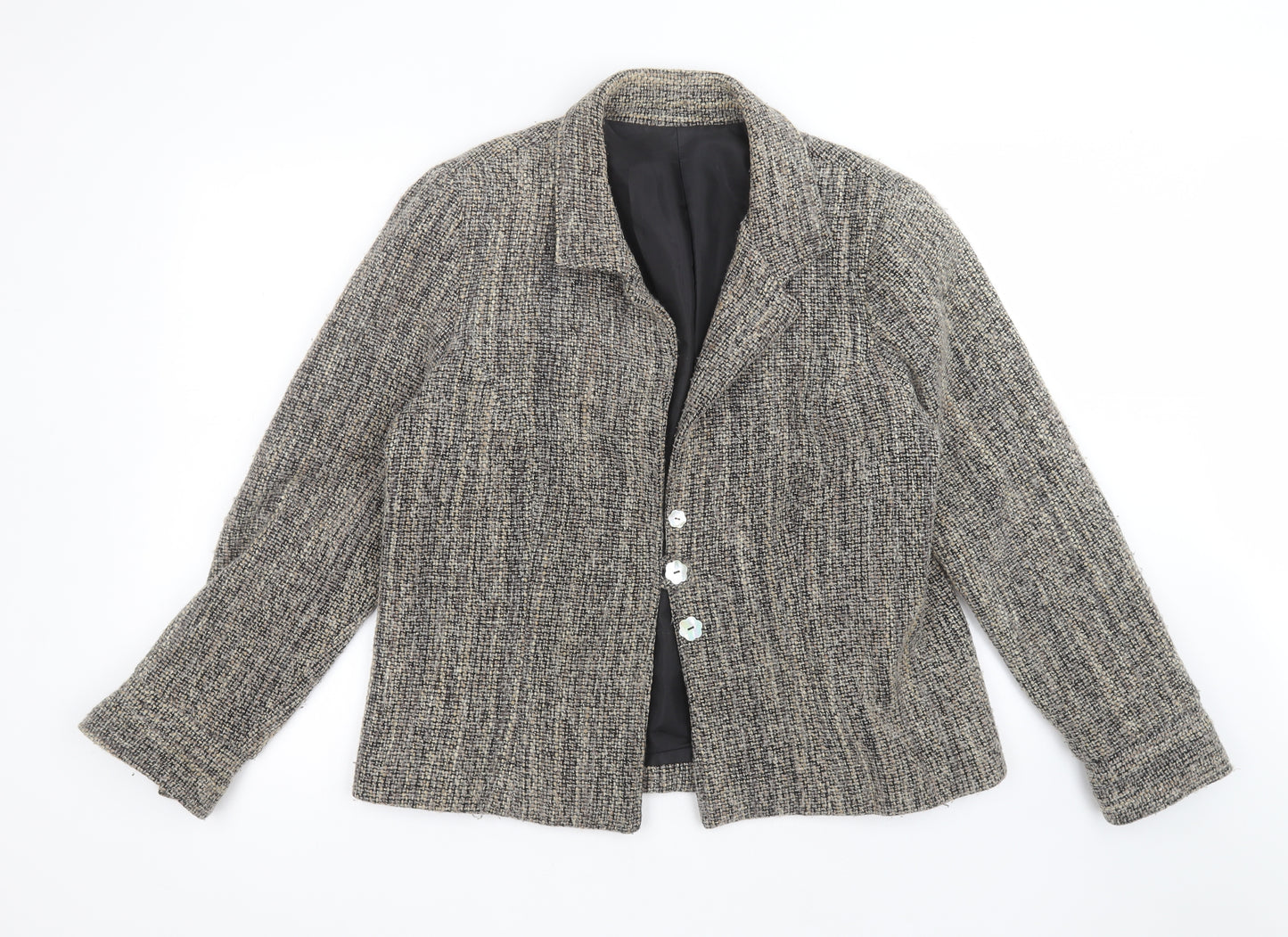 MAD JACK DESIGN Womens Multicoloured Flecked  Jacket Suit Jacket Size L