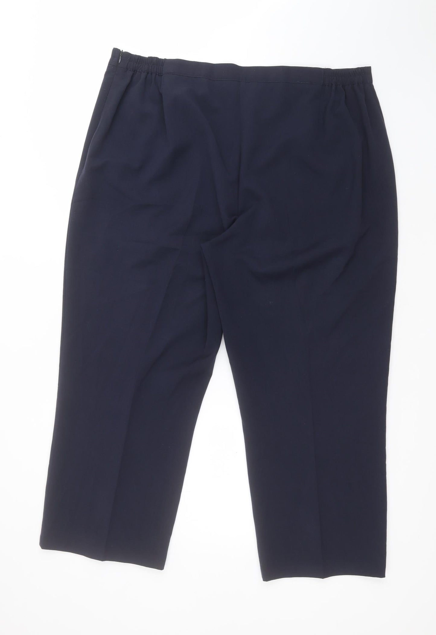 BM Womens Blue  Polyester Trousers  Size 22 L25 in Regular