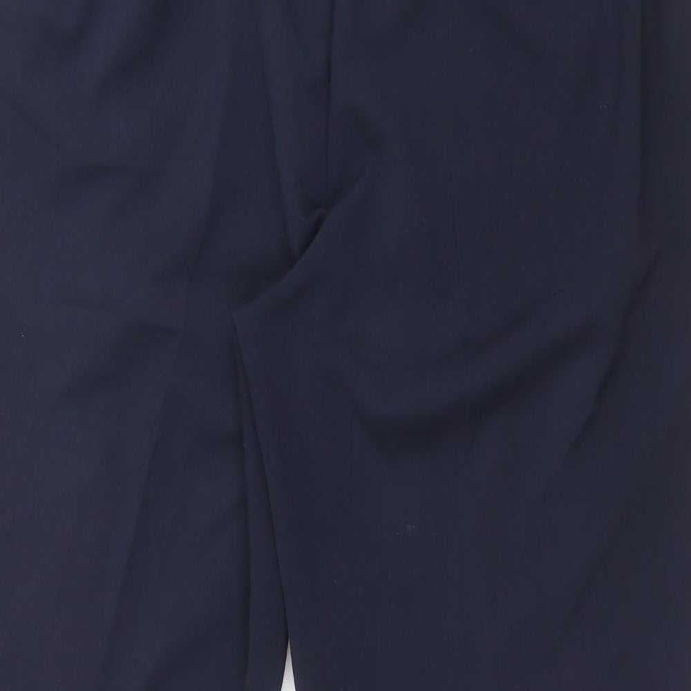 BM Womens Blue  Polyester Trousers  Size 22 L25 in Regular