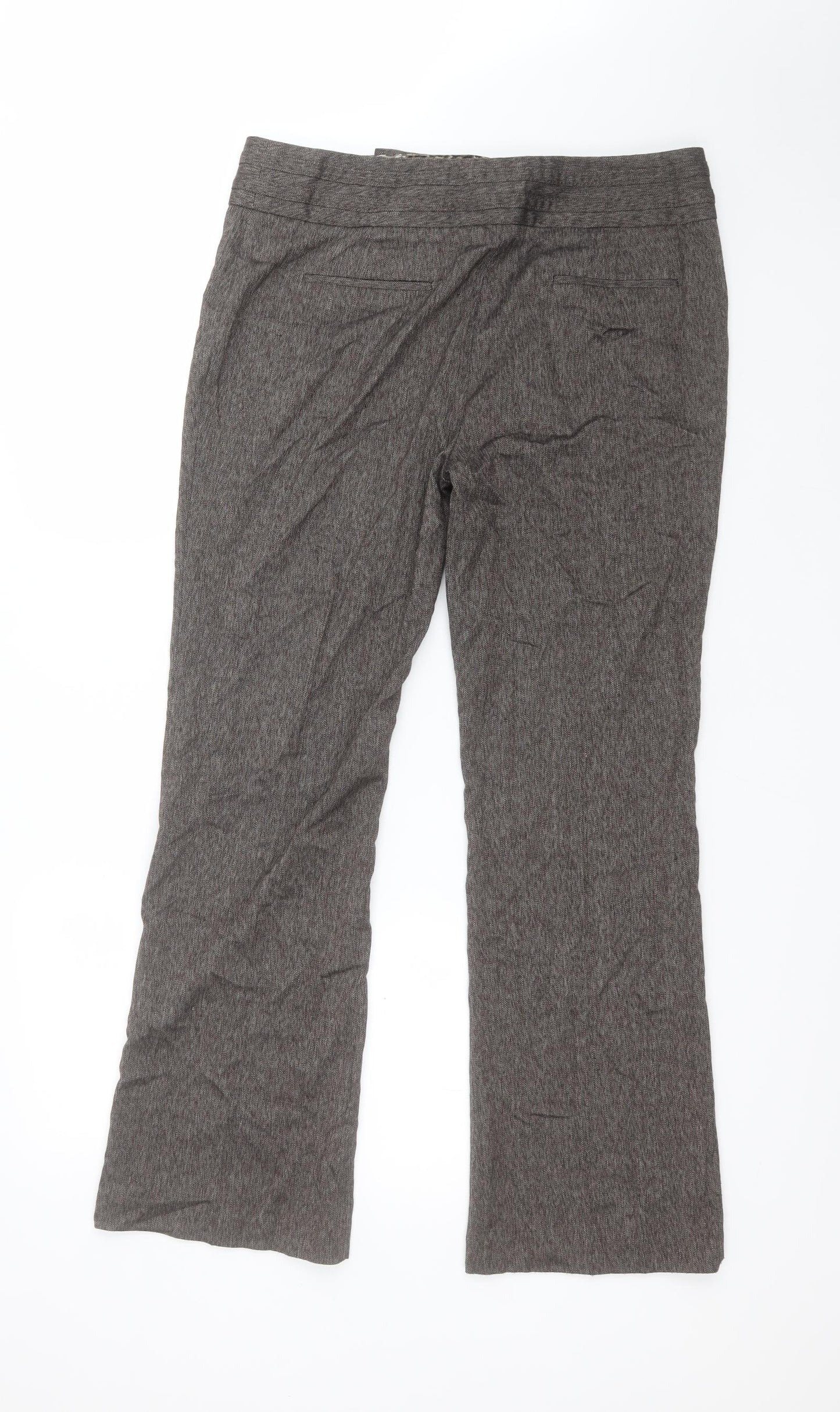 Per Una Womens Brown  Polyester Carrot Trousers Size 14 L30 in Regular
