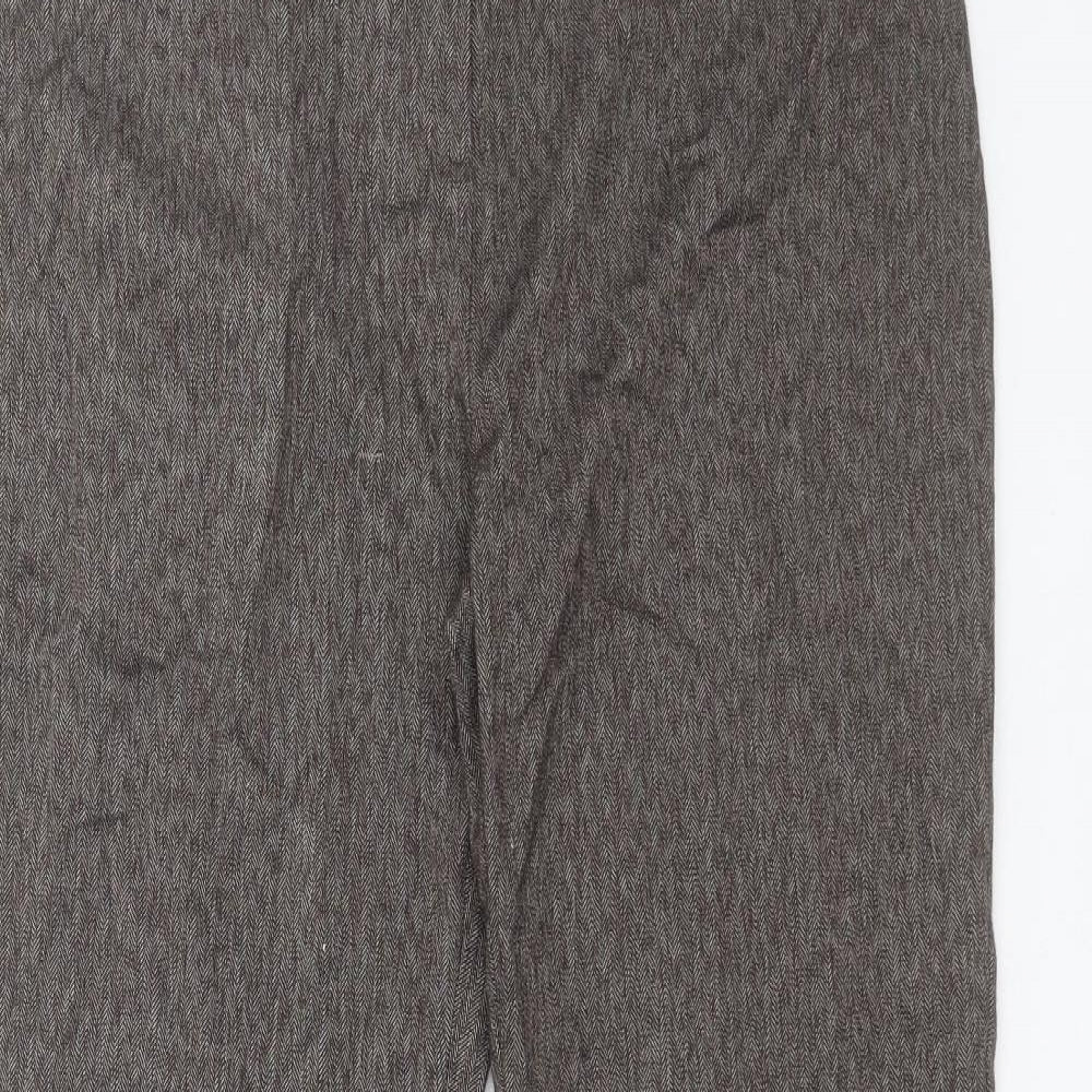 Per Una Womens Brown  Polyester Carrot Trousers Size 14 L30 in Regular