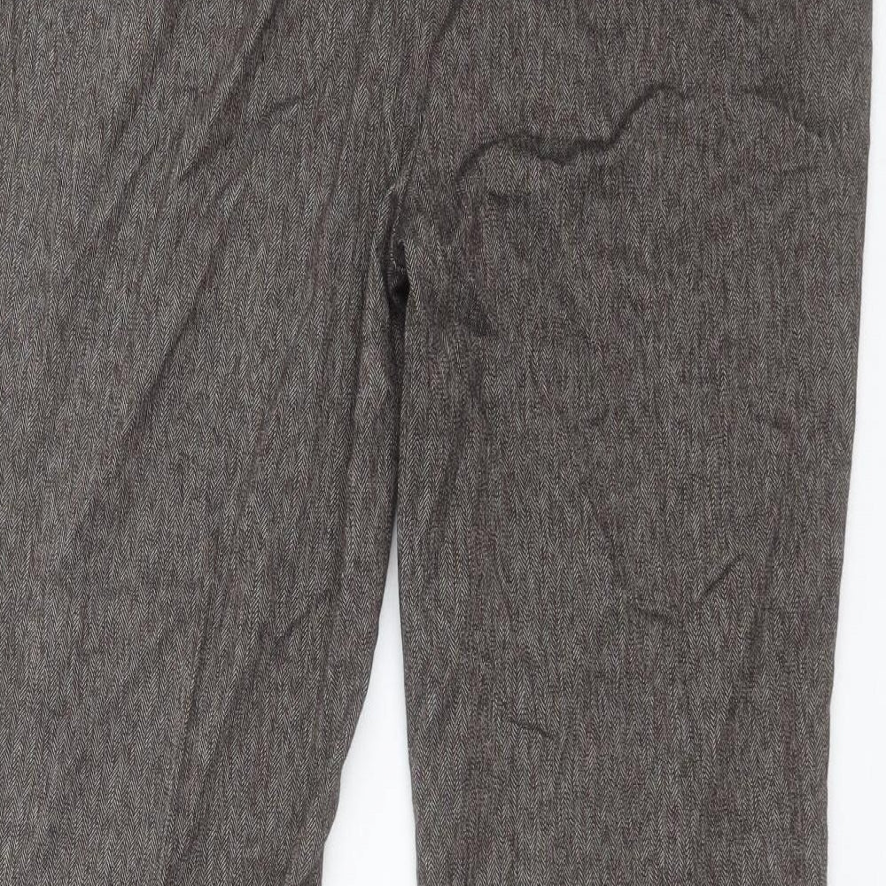 Per Una Womens Brown  Polyester Carrot Trousers Size 14 L30 in Regular