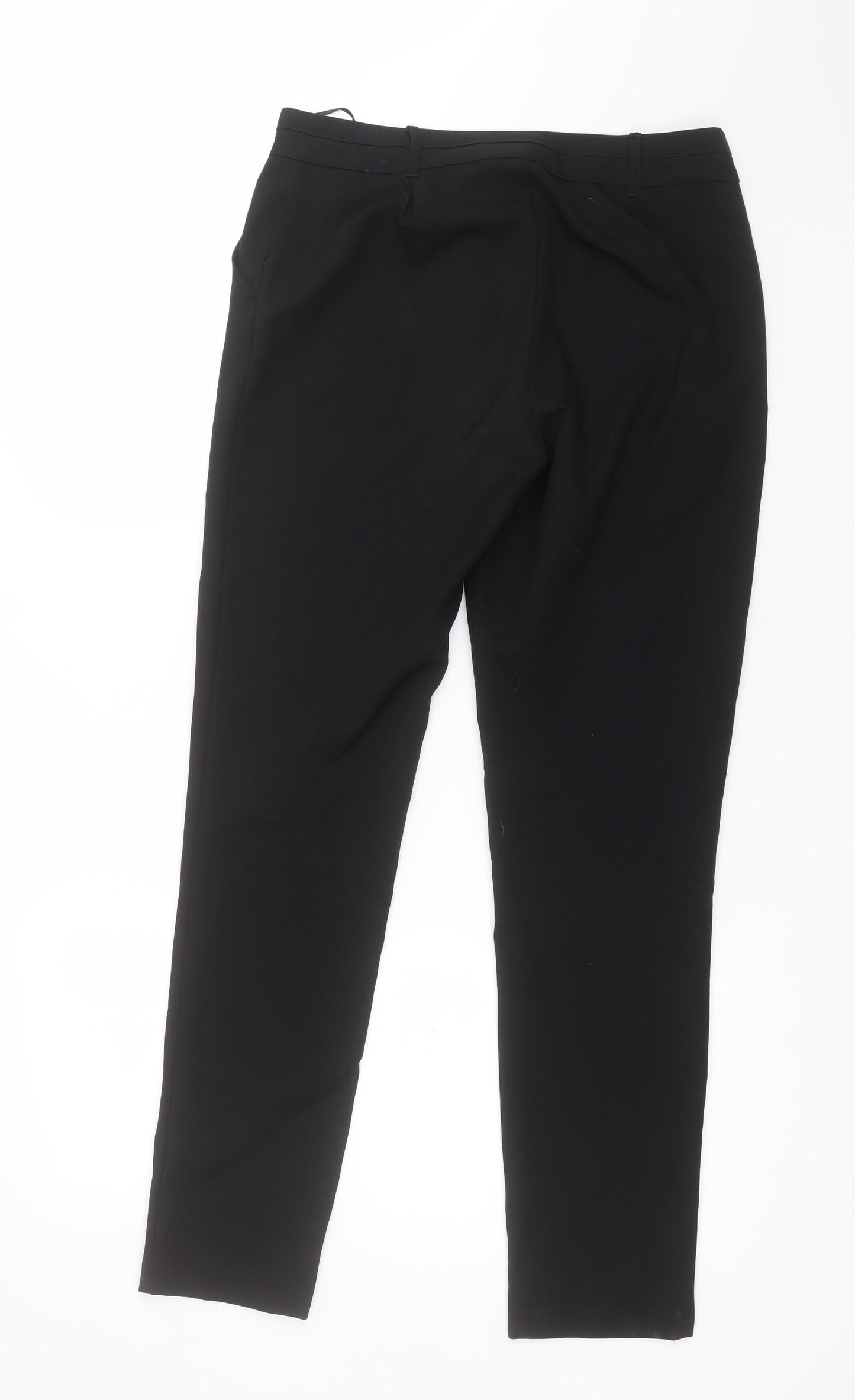 New Look Womens Black  Polyester Carrot Trousers Size 10 L29 in Regular
