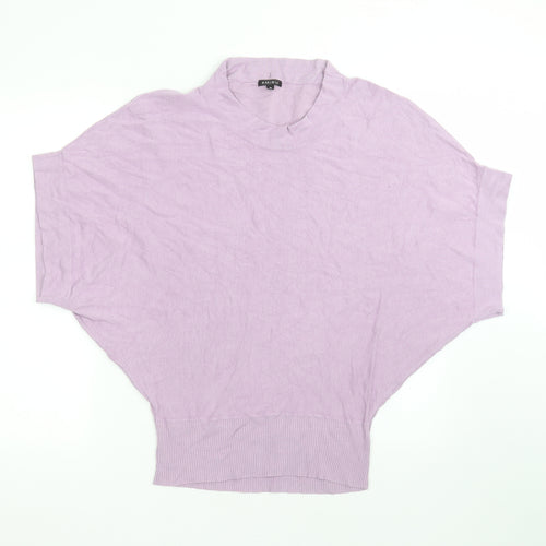 Amisu Womens Purple   Basic T-Shirt Size S Round Neck