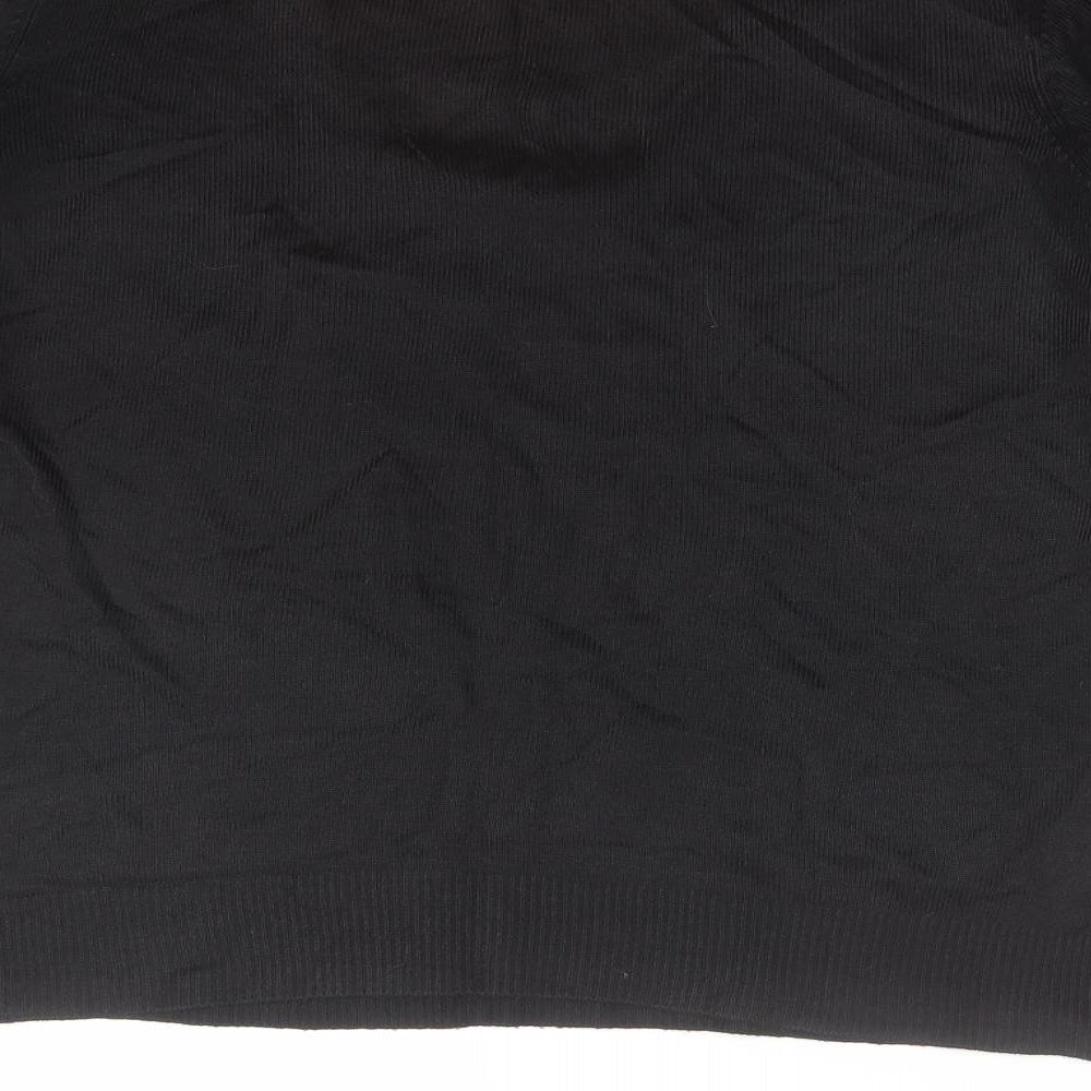 TESCO Womens Black  Acrylic Basic T-Shirt Size 18 V-Neck