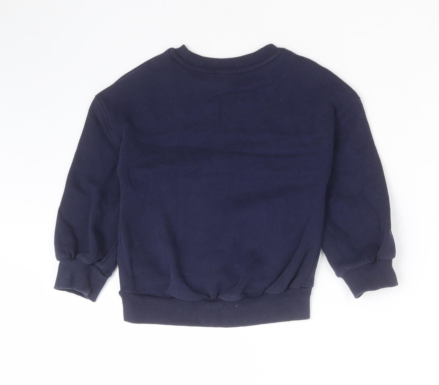 NEXT Girls Blue  Cotton Pullover Sweatshirt Size 5 Years   - RAINBOWS
