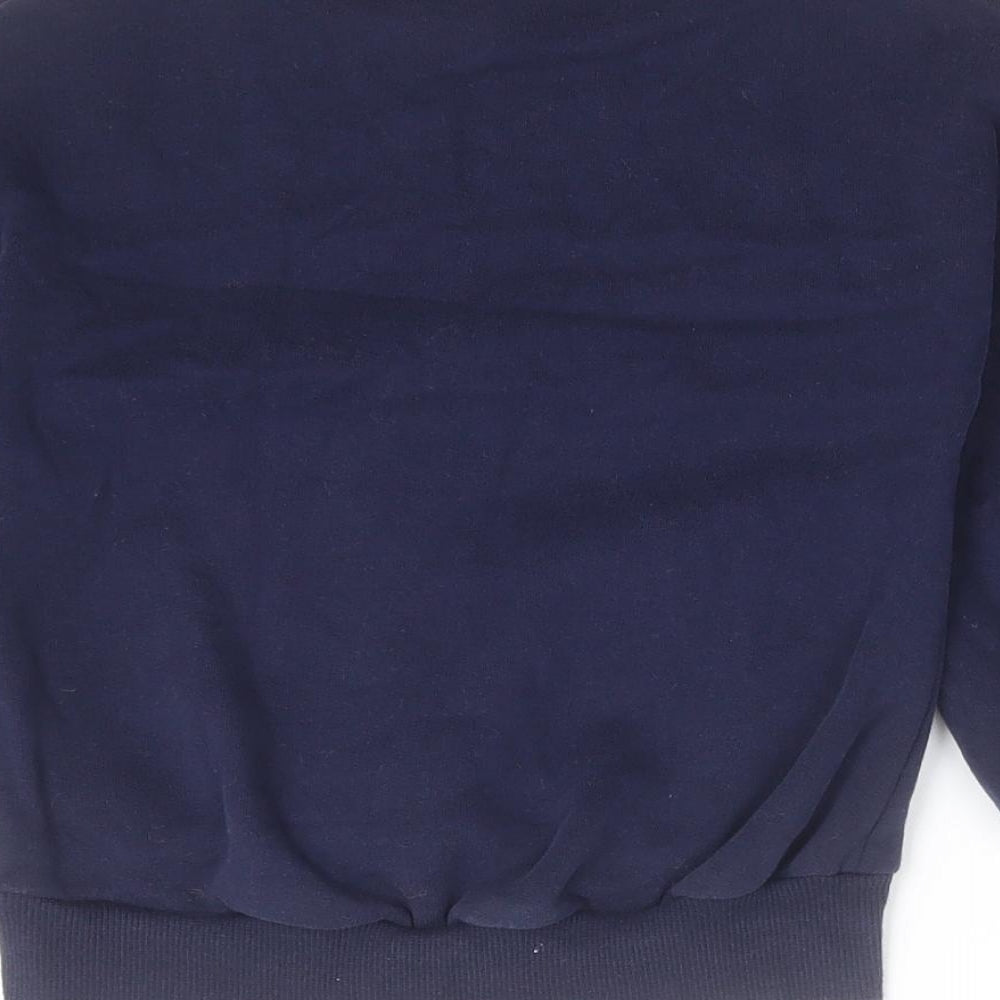 NEXT Girls Blue  Cotton Pullover Sweatshirt Size 5 Years   - RAINBOWS