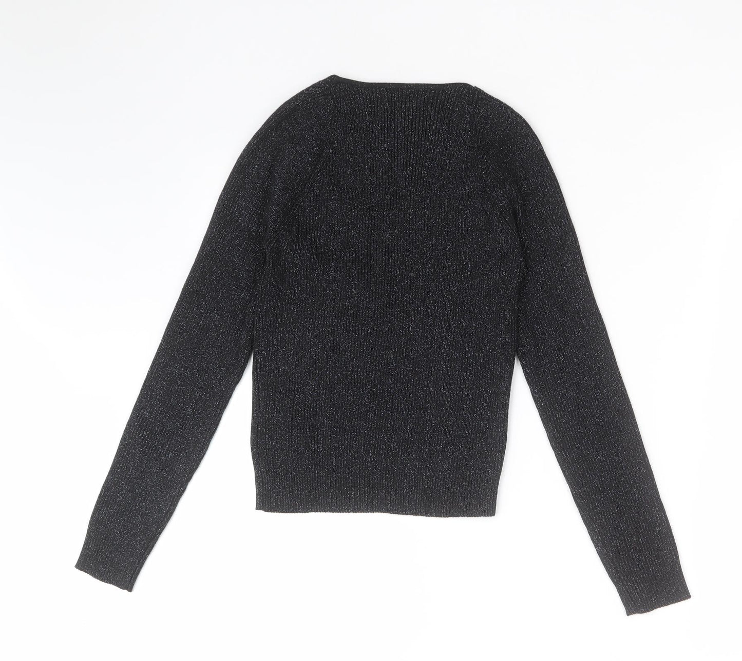 Primark Womens Black  Polyester Basic T-Shirt Size S Scoop Neck