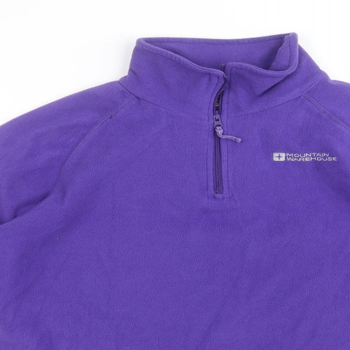 Mountain Warehouse Womens Purple High Neck  Polyester Pullover Jumper Size 12